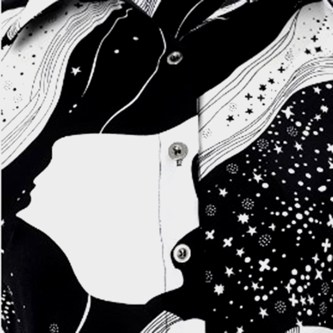 Elegant Black and White Blouse - Luxury Design with Premium Finish