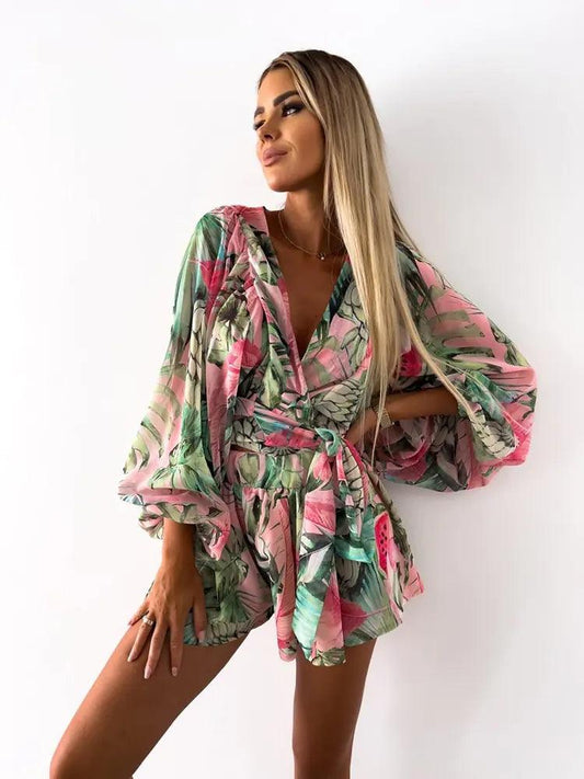 Boho Lace Playsuit - Summer Beach Romper for Women