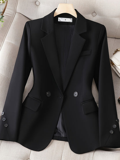 Classic tailored single-button blazer for women