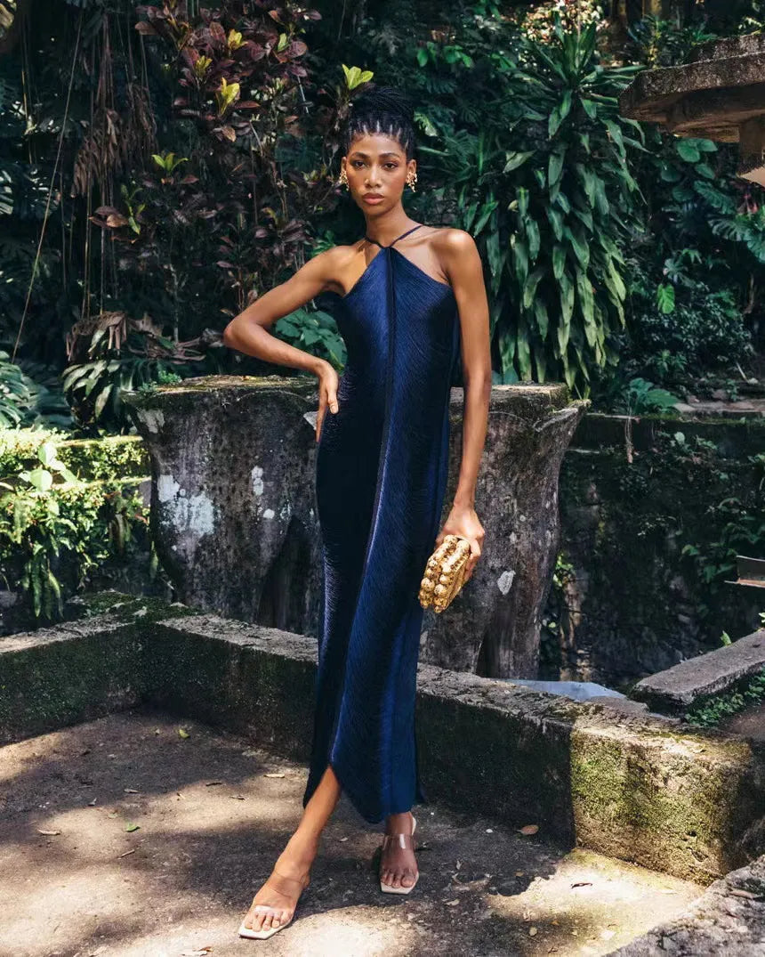 Asymmetrical Fringe Dress - Long Sleeve Elegant Summer Dress for Women