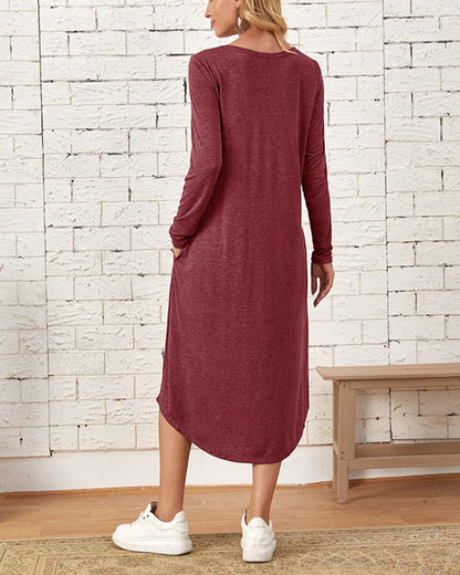 Cozy Long-Sleeve Winter Dress