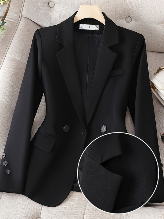 Classic tailored single-button blazer for women