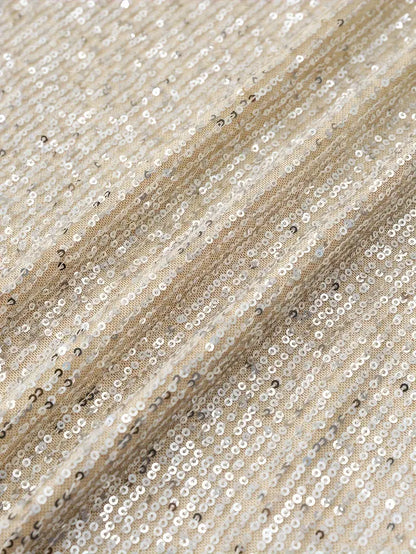 Contrast Sequin Off-Shoulder Mini Dress - Party-Ready Glam Look