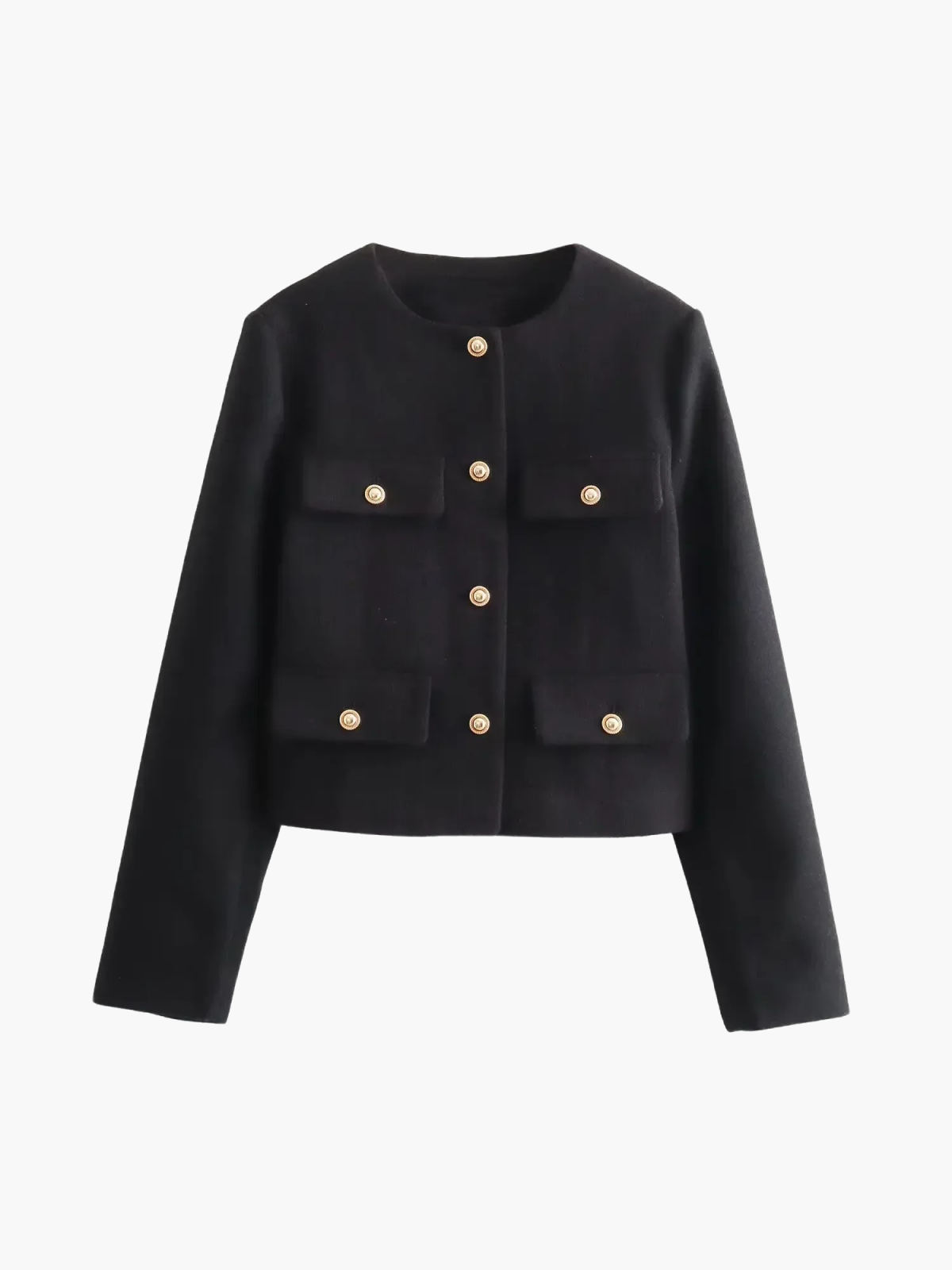 Cropped button-up jacket for women