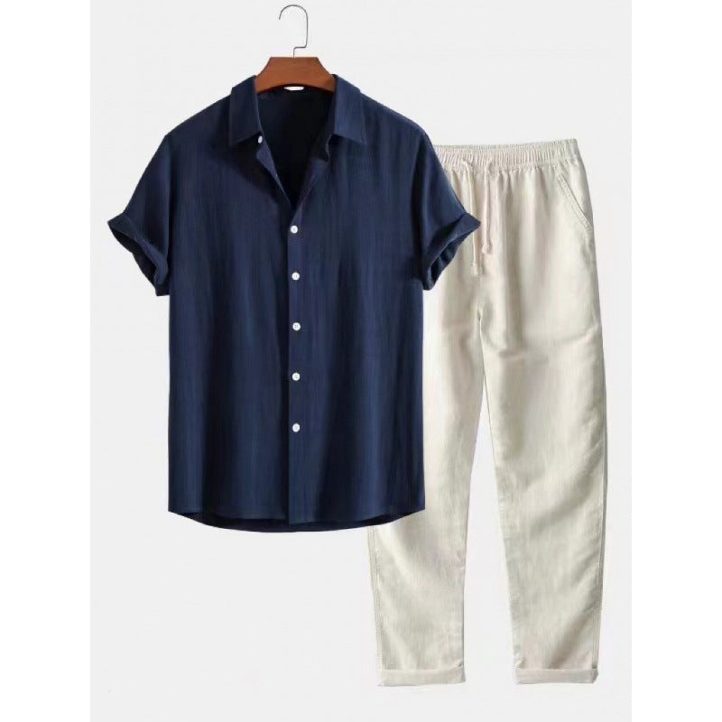 Breathable Men's - Button-Up Set - Lightweight - All-Season