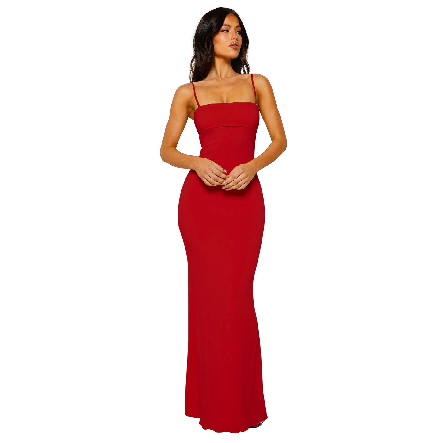 Women's Bodycon Maxi Dress - Backless Elegant Evening Wear